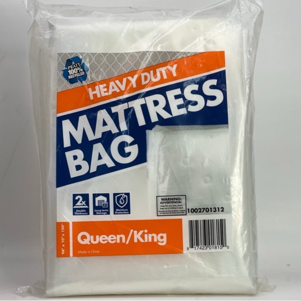 Pratt Heavy Duty Queen/King Mattress Bag Double Thickness 94" X 10” X 100